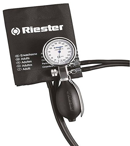Riester 1342 Sfigmomanometro, Manicotto in velcro, per adulti, Minimus III