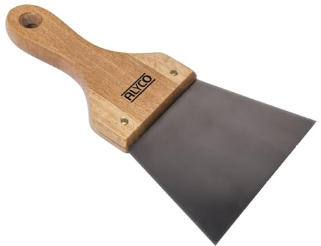 Alyco 196305, Spatule emplastecer inoxydable manche en bois, 120 mm