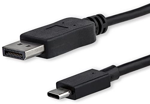 StarTech.com Câble Adaptateur USB-C vers DisplayPort 1.2 4K 60Hz 1m - Câble USB C vers DP - HBR2 - Câble Vidéo USB Type-C DP Alt Mode vers Moniteur DP - Thunderbolt 3 - Noir (CDP2DPMM1MB)