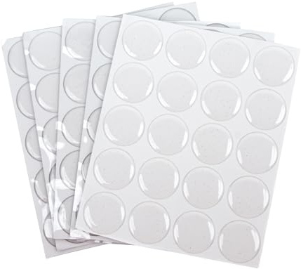 IGOGO Epoxy Resin Dome Stickers – Clear or Glitter Self-Adhesive Dots for DIY Crafts, Bottle Caps, Hair Bows, Scrapbooks, Jewelry & Pendants 1 Inch Glitter 100PCS