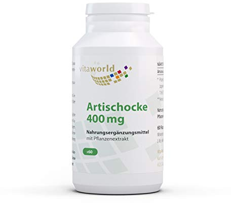 Vita World 3 Pack Artichoke 400 mg 3 x 60 Capsules Vegan Made in Germany