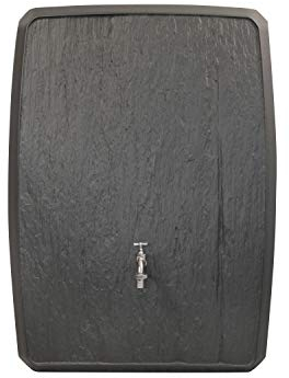 Regentonne anthrazit Regenwassertank Multitank 250 Liter aus UV- und witterungsbeständigem Material. Regenfass BZW. Regenwassertonne mit Zwei unterschiedlichen Seite und Gewinden