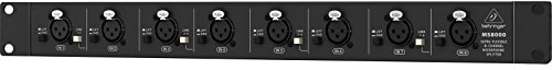 Behringer ULTRALINK MS8000 Ultra-Flexible 8 Channel Microphone Splitter, Black
