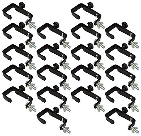 50mm G Clamp Black 20 Pack for lighting, theatre, DJ