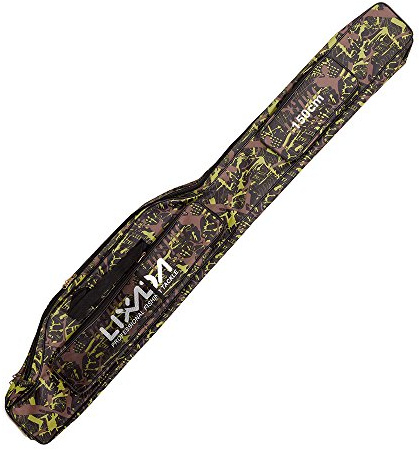 Lixada Fishing Bag 130cm Green Camouflage 1.5L 3-Compartment Carrier Bag Case