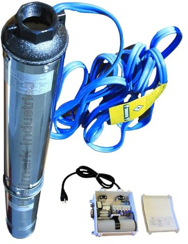 Pump, Deep Well Submersible, 3 Hp, 230VAC/60hz/1ph, 35 Gpm, S.S Steel, Heavy Duty