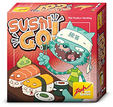 Zoch 601105074 - Sushi Go (Kartenspiel ab 8 Jahren) - 108 Spielkarten und Schreibblock - Vergnügliches Spiel für Sushi-Liebhaber, für 3-5 Spieler, fördert schnelles Denken & Kombinieren