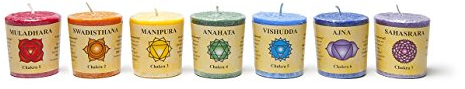Coffret Cadeau de 7 Bougies Votives Parfumees Chakra