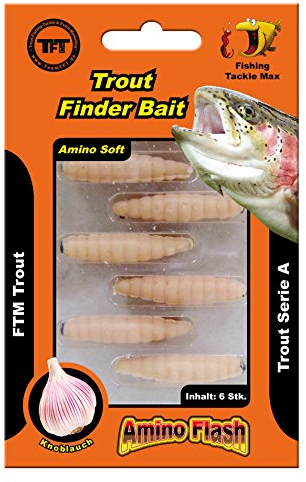 TFT Trout Finder Bait Kunst-Bienenmaden Knoblauch, grün 6Stück