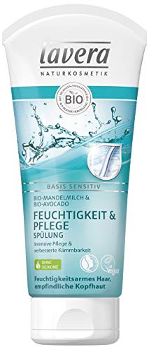 lavera Haar Spülung Feuchtigkeit & Pflege ∙ Mandelmilch ∙ Sanft zu Kopfhaut & Haare ∙ vegan ✔ Bio Haarspülung ✔ Natural & innovative Hair Care ✔ Naturkosmetik ✔ Haarpflege 1er Pack (1 x 200 ml)