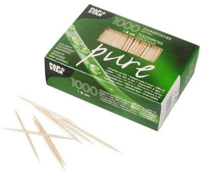 Papstar 16692 Zahnstocher, Holz rund 8 cm, 30-er Pack