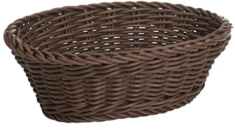 Westmark Mehrzweck-Korb, Geeignet für Hotel und Gastronomie, Oval, ca. 25 x 17 x 8,5 cm, Synthetikfaser, Saleen Edition, Braun, 02010206101