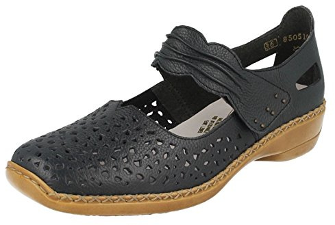 Rieker 41399, Ballerines femme, Bleu (Royal), 38 EU