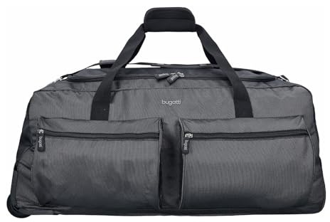 Bugatti Lima Reisetasche auf Rollen für Urlaub, Reisen und Sport, 70 cm, Schwarz