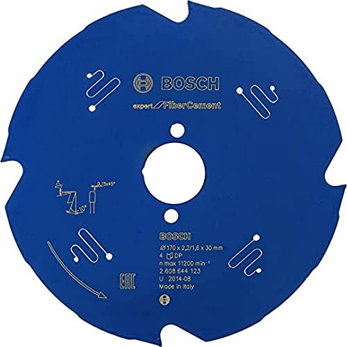 Bosch Professional Kreissägeblatt Expert for Fiber Cement (Faserzement, 170 x 30 x 2,2 mm, 4 Zähne, Zubehör Kreissäge), Ø 170 mm