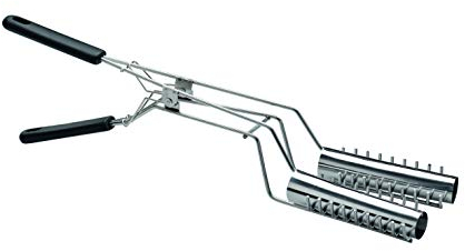 Kelomat, 1989-248, Spagatkrapfenzange 2-tlg, BACKEN/FORMEN/FRITTIEREN, Edelstahl, silber, Länge 45 cm, Breite 15 cm, Höhe 13.5 cm