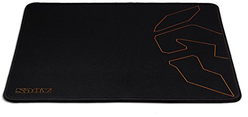 KROM Knout Speed - Alfombrilla Gaming Alto Rendimiento para Ratones ópticos/Laser, Base de Goma, tamaño 320x270x3mm, Color Negro.