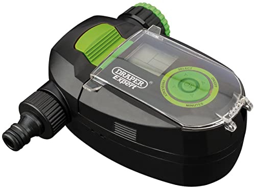 Draper 36754 Minuteur électronique d'eau solénoïde – Noir