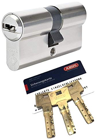 ABUS Bravus.4000 Hochsicherheits - Doppelzylinder mit 3 Schlüssel, Länge 35/35mm mit Sicherungskarte und höchstem Kopierschutz, Zusatzausstattung: Not- u. Gefahrenfunktion und erhöhter Bohr- u. Ziehschutz BS01 (Ziehschutz nur kernbezogen)