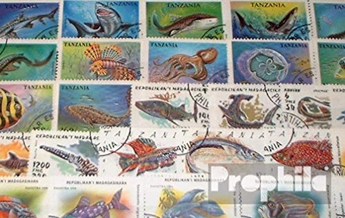 Prophila Collection Motivos 50 Varios Peces Sellos (Sellos para los coleccionistas) Los Animales acuáticos