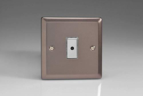 Varilight 1-Gang 1-Way Remote/Tactile Touch Control Master LED Dimmer 1 x 0-100W (Max 10 LEDs) Pewter JRE101