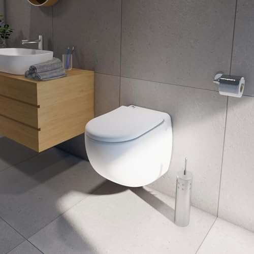 SFA - Sanicompact Comfort - WC Mural Broyeur Intégré - Contemporain - Châssis Réglable - Raccord Lave-Mains - Double-Chasse Eco+ - Entretien Facile - 42 x 51,5 x 42>51 cm - 550 W - Made In France