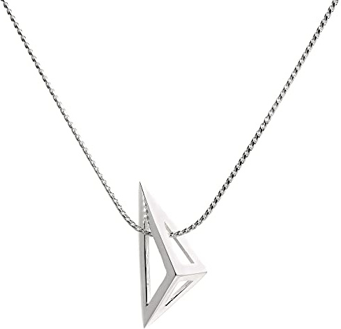Sterlingsilber Offen Dreieck Halskette Fuchsschwanz - 55,6 cm (22 Inches)