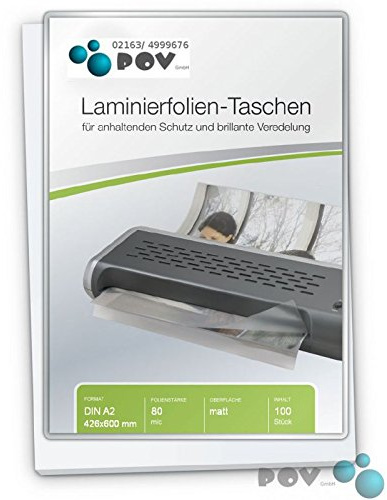 POV® Laminierfolien A2 (426 x 600 mm), 2 x 80 mic, matt, Verpackungseinheit: 100 Stück