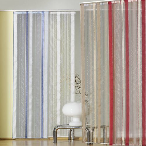 heimtexland Gardinen Schiebegardine Flächenvorhang Flächengardine Schiebevorhang, Farbe Rot, Höhe 245cm x Breite 60cm Typ127