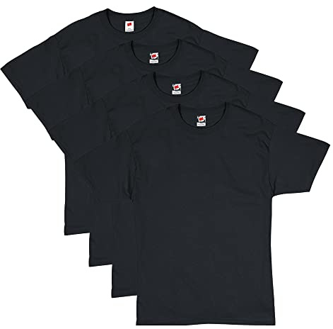 Hanes mens Essentials Short Sleeve T-shirt Value Pack (4-pack) toy tools, Black, X-Large US