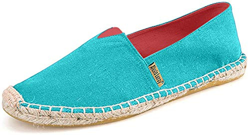 Alexis Leroy herr Espadrille platt rutig kanvas epadriller för män, - Blå (Lake blå) - 7 UK