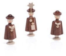 Rudolphs Schatzkiste Tischdeko Kurrendefiguren 3 Figuren Natur Höhe ca 5 cm NEU Kurrende Kirche Weihnachten singen Sänger Sternträger Seiffen Erzgebirge Gotteshaus