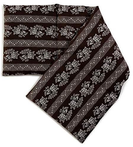 Bio-Dinkelkissen 20x60cm groß 4-Kammer - Wärmekissen, Körnerkissen für Mikrowelle und Backofen, Bio-Dinkel, Blumen-braun