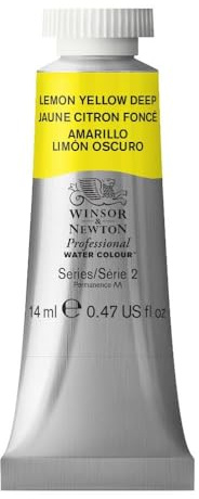 Winsor & Newton Professional Watercolor, 14ml Tube, Lemon Yellow Deep