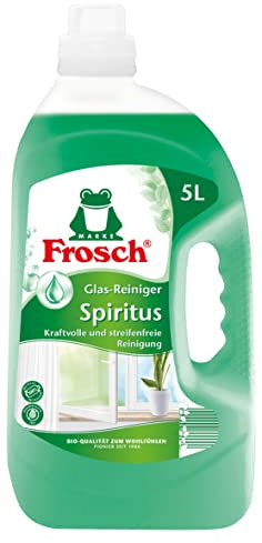 Frosch Spiritus Glas Reiniger, Glasreiniger für streifenfreien Glanz, 3er Pack (3 x 5 l)