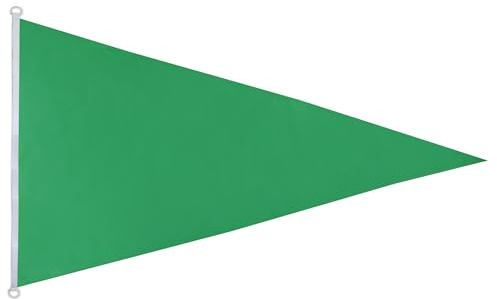 AZ FLAG Bootsflagge Dreieck Strand Grünes 150x90 cm Kunststoffringe | Für außen und Boote Gelbe Bootsflagge wetterfest mit doppelten Nähten und verstärkten Kanten Mesh-Polyester