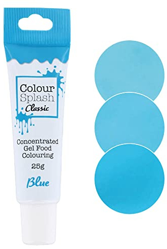 Colour Splash Food Colouring Gel Tube, Edible Ingredients, Highly Concentrated Gels, Easy to Use Squeezy Tubes, Transform Plain Cakes Into Bright, Eye-Catching Creations - Blue 25g