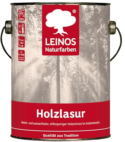 LEINOS 260 Holzlasur außen 212 Hellgrau 2,5 l – wetterfest, offenporig | Ergiebig: rund 36 m² je Auftrag. Diffusionsoffen und wasserabweisend, auf Basis pflanzlicher Öle und Naturharze.