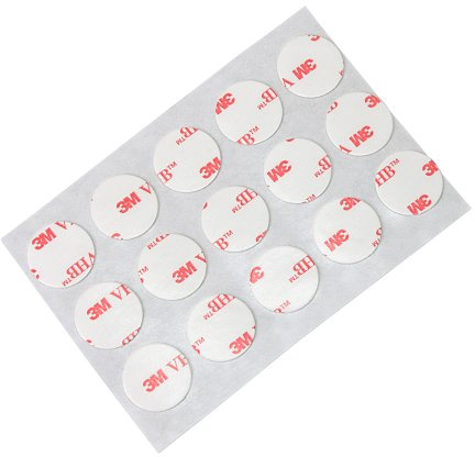 Tapecase 3 m 4932 circle-3 -100 VHB 4932 nastro biadesivo Firm in acrilico bianco, 25 mil (0.64 mm) di spessore, 3 cerchi in cerchi, 100/roll – (1 rotolo) (confezione da 100)