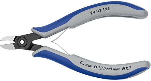 KNIPEX Präzisions-Elektronik-Seitenschneidermit Mehrkomponenten-Hüllen 125 mm, 79 02 125