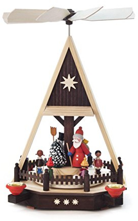 Pyramide-Winterkinder, Weihnachtsmann, Schneemann