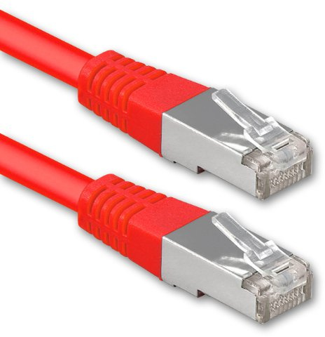 1aTTack.de 15m CAT6 LAN-nätverkskabel RJ45 1000 Mbit, 1 st - röd | Koppar, S-FTP, halogenfri, Cat 6 Ethernet patchkabel, Gigabit LAN, DSL, internet, WiFi, switch, router, modem, patchpanel