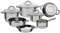 GSW 990097 Montreal Topf-Set 10-teilig, Edelstahl, Silber, 24 cm, Einheiten, 38 x 25.5 x 15.5 cm