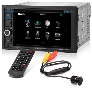 BOSS Audio Systems BVB9364RC Car Stereo - Double Din, 6.2 Inch Touchscreen, Bluetooth, CD DVD Player, AM/FM Radio Receiver, Backup Camera, USB, SD, Wireless Remote Control