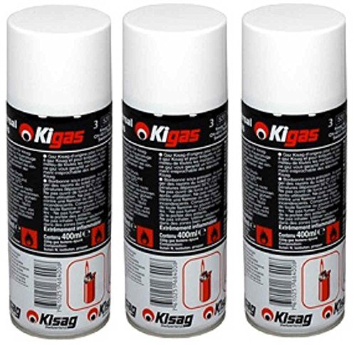3 x Flaschen Kisag Kigas a 400ml Flasche mit 5 fach Adapter