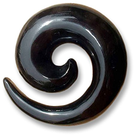 Island Piercings PAAR Dehnungsspirale Spirale Sichel Horn 8mm
