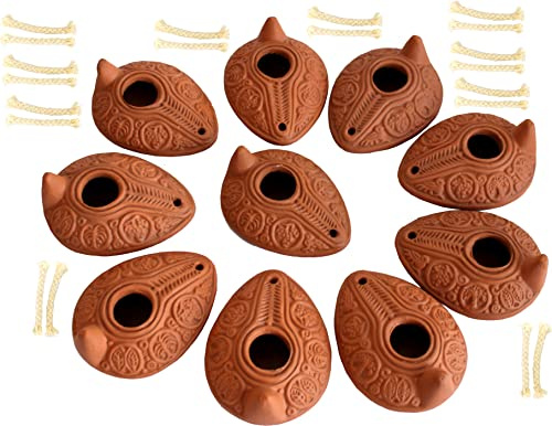 Lot - 10 Biblical Replica HERODIAN OIL LAMPS from Israel
