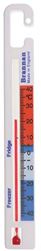 Brannan Vertical Fridge Freezer Thermometer- Can Be Used In Fridge Or Freezer With Recommended Temperature Zones