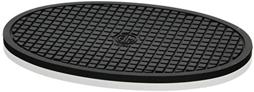 American Metalcraft TRVO85 Cast Iron Silicone Trivets, 8.7 Length x 5.85 Width, Black