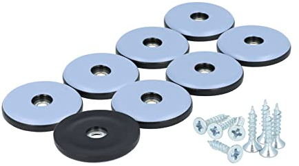 GLEITGUT 8 x Teflongleiter zum Schrauben rund 38 mm PTFE Möbelgleiter 5 mm stark für Holzmöbel